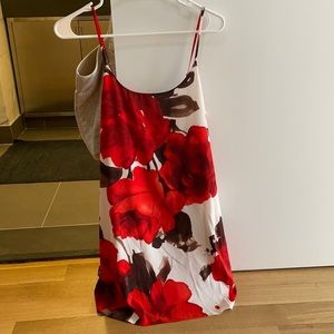 Alice + Olivia- red flower dress - size M